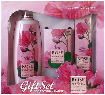BIOFRESH Dárkový set Rose of Bulgaria - tělové mléko, mýdlo a krém na ruce z růží 3 ks