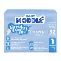 MODDIA BABY Jednorázové plenky 1 Newborn (2–5 kg), 32 ks