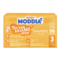 MODDIA BABY Jednorázové plenky 3 Midi (6–10 kg), 56 ks