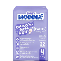 MODDIA BABY Jednorázové plenky 4 Maxi (9–14 kg), 50 ks