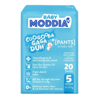 MODDIA BABY Plenkové kalhotky 5 Junior (12–17 kg), 20 ks