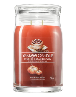 YANKEE CANDLE Signature Pumpkin Cinnamon Swirl Vonná svíčka 567 g