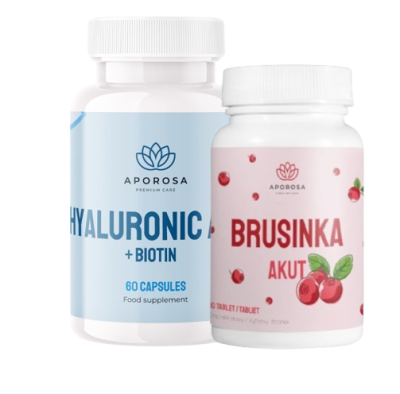 APOROSA Kyselina hyaluronová + biotin 60 ks + Brusinky strong 30 tablet