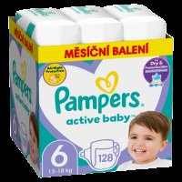 PAMPERS Active Baby plenky vel. 6, 13-18 kg, 128 ks