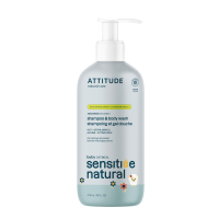 ATTITUDE 2v1 dětské tělové mýdlo a šampon pro citlivou pokožku s ovsem, sensitive skin baby 473 ml