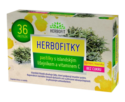 GALMED Herbofitky s islandským lišejníkem a Vit. C BEZ CUKRU 36 pastilek