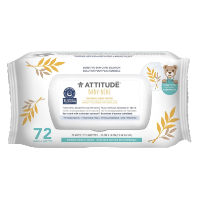 ATTITUDE Vlhčené ubrousky pro citlivou pokožku 72 ks