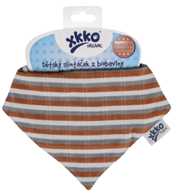 XKKO Organic Staré časy - slintáček, brown stripes