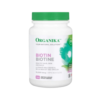 ORGANIKA Biotin (vitamin B7) 10 000 mcg 120 kapslí