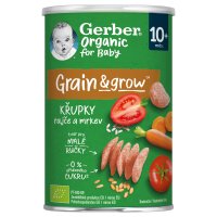 GERBER Organic křupky s rajčaty a mrkví 35 g