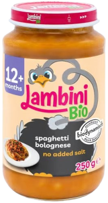 LAMBINI BIO Demeter příkrm špagety Bolognese 250 g