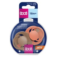 LOVI Dudlík silikonový dynamický PRIME 18m+ Granola/Orange 2 ks LOVI Dudlík silikonový dynamický PRIME 18m+ Granola/Orange 2 ks