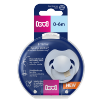 LOVI Dudlík silikonový dynamický PRIME 0-6m Baby Blue LOVI Dudlík silikonový dynamický PRIME 0-6m Baby Blue