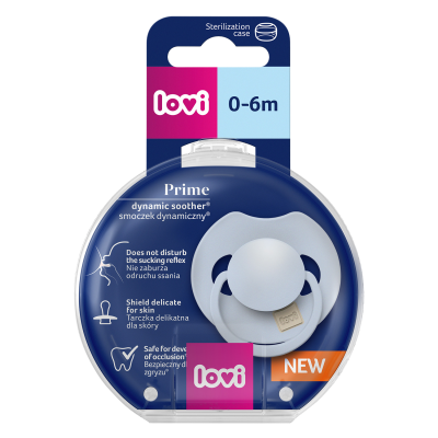 LOVI Dudlík silikonový dynamický PRIME 0-6m Baby Blue