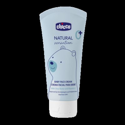 CHICCO Krém na dětskou tvář Natural Sensation s bambuckým máslem a vitaminem E, 0m+, 50 ml CHICCO Krém na dětskou tvář Natural Sensation s bambuckým máslem a vitaminem E, 0m+, 50 ml