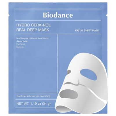 BIODANCE Hydro Cera-nol Real Deep Mask, Noční hydratační kolagenová maska 34 g