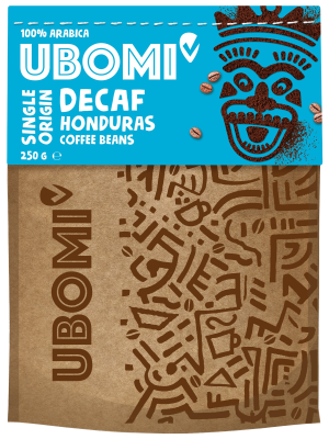 UBOMI Arabica Bezkofeinová zrnková káva CO2 250 g