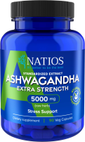 NATIOS Ashwagandha Extract, 5000 mg, Extra Strength, vegan, 90 kapslí