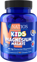 NATIOS Kids Magnesium Malate 250 mg jahodové cucací 180 tablet