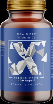 BRAINMAX Vitamin D3, 5000 IU, rostlinných 120 kapslí