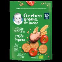 GERBER Organic Junior Veggie krekry s rajčaty 100 g