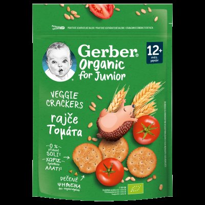 GERBER Organic Junior Veggie krekry s rajčaty 100 g