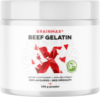 BRAINMAX Beef Gelatin, Grass-fed hovězí želatina 500 g