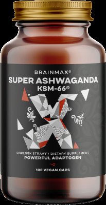 BRAINMAX Super BIO Ašvaganda extrakt KSM-66 100 kapslí