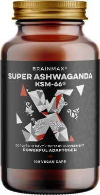 BRAINMAX Super BIO Ašvaganda extrakt KSM-66 100 kapslí