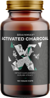 BRAINMAX Activated Charcoal, aktivní uhlí z kokosových skořápek 100 kapslí