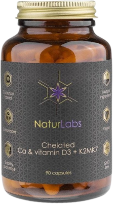 NATURLABS Vápník chelátový + D3 & K2 90 kapslí
