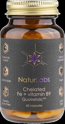 NATURLABS Železo chelátové + B9 60 kapslí