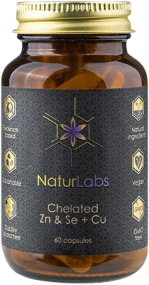 NATURLABS Zinek & Selen chelátové + Měď 60 kapslí
