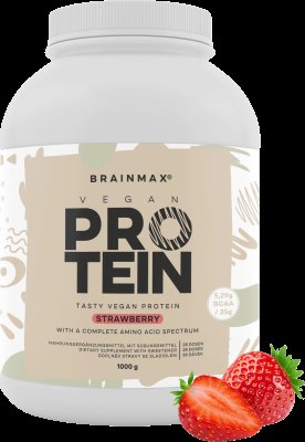 BRAINMAX Vegan protein jahoda 1000 g