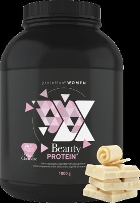 BRAINMAX Protein pro ženy s kolagenem, keratinem a vitamíny bílá čokoláda 1000 g