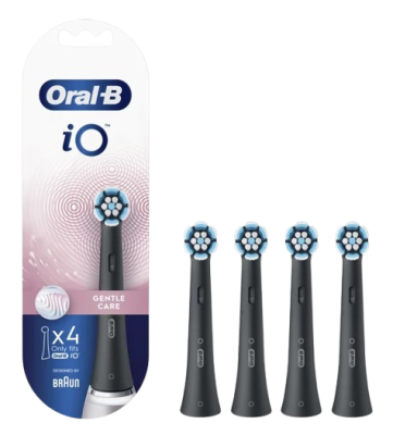 ORAL-B iO Series Gentle Care, kartáčkové hlavy pro citlivé dásně, černé 4 ks ORAL-B iO Series Gentle Care, kartáčkové hlavy pro citlivé dásně, černé 4 ks