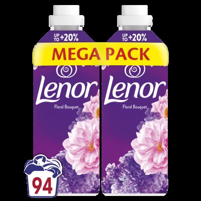 LENOR Aviváž 94 Praní, Floral Bouquet 2 x 987 l
