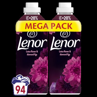 LENOR Aviváž 94 Praní, Lotus Water & Diamond Figs 2 x 987 l