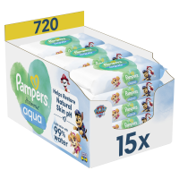 PAMPERS Dětské vlhčení uborusky, Harmonie Aqua 720 ks