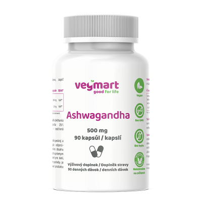 VEGMART Ashwagandha 500 mg 120 kapslí VEGMART Ashwagandha 500 mg 120 kapslí
