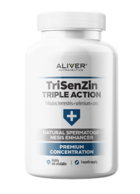 ALIVER NUTRACEUTICS TriSenZin, Triple action, Tribulus terrestris + selen + zinek 120 kapslí