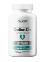 ALIVER NUTRACEUTICS DaSenZin, Kyselina D-asparagová + selen + zinek – testosteron & LH booster 120 kapslí ALIVER NUTRACEUTICS DaSenZin, Kyselina D-asparagová + selen + zinek – testosteron & LH booster 120 kapslí