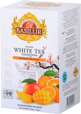 BASILUR White Tea Mango Orange přebal 20 x 1.5 g