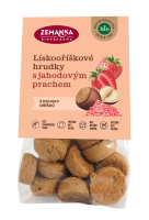 ZEMANKA Lískooříškové bio hrudky s jahodovým prachem 100 g ZEMANKA Lískooříškové bio hrudky s jahodovým prachem 100 g