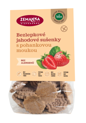 ZEMANKA Bezlepkové pohankovo - jahodové bio sušenky 100 g
