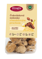 ZEMANKA Bio sušenky s čokoládou a banánovým prachem 100 g ZEMANKA Bio sušenky s čokoládou a banánovým prachem 100 g