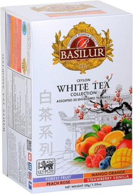 BASILUR White Tea Assorted přebal 20 x 1.5 g