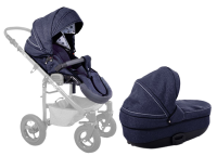 PETITE&MARS Set korba + sedačka ke kočárku Go/Terrain Navy Melange PETITE&MARS Set korba + sedačka ke kočárku Go/Terrain Navy Melange