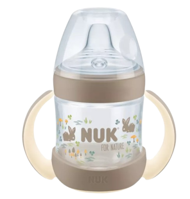 NUK for Nature Lahvička na učení s kontrolou teploty 150 ml 1 ks hnědá
