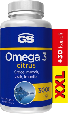 GS Omega 3 citrus 180 kapslí